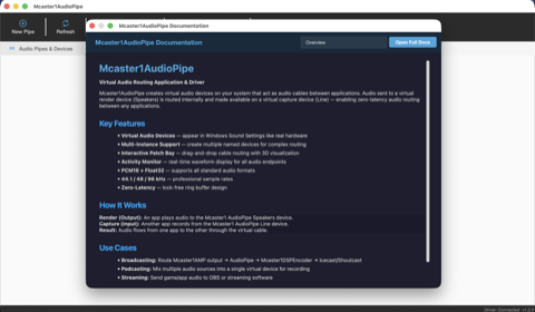 Built-in documentation overview