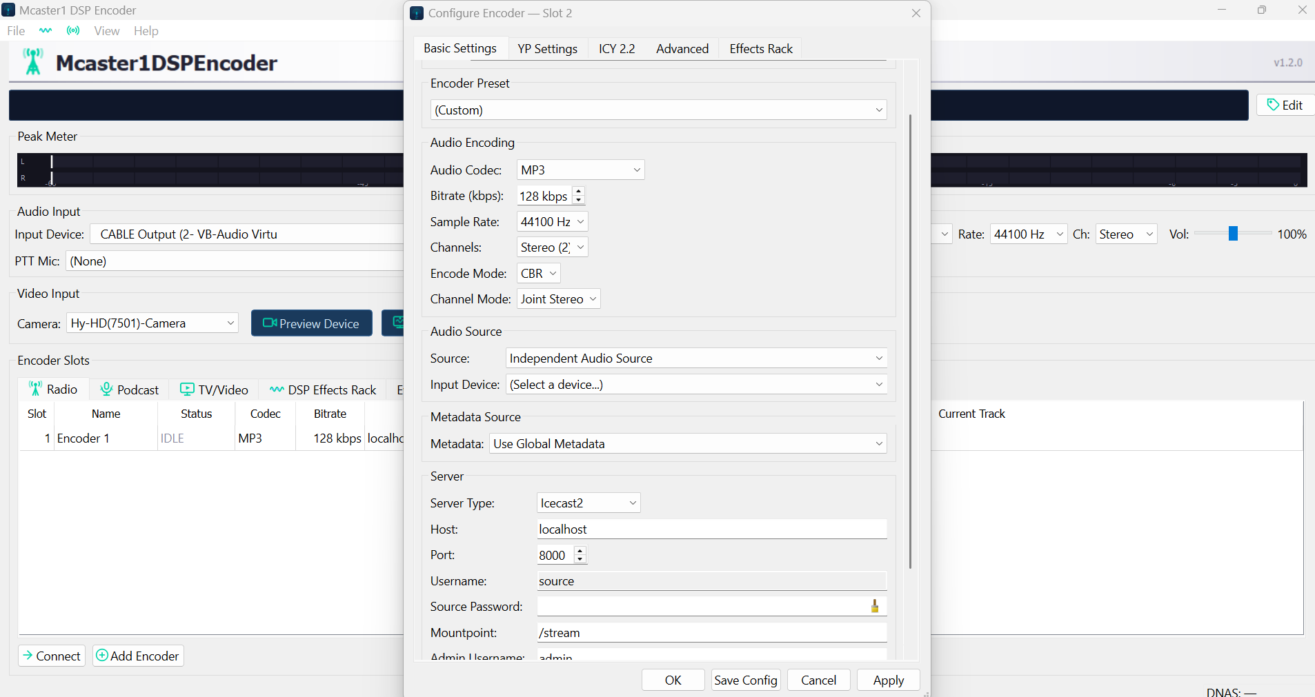 Basic Settings Panel