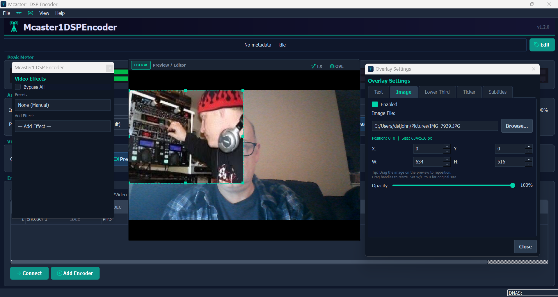 Video Overlay Settings